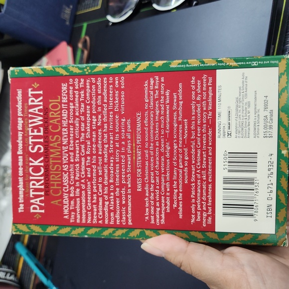 Vintage 1991 Patrick Stewart Charles Dickens A Christmas Carol Casette Tapes - Picture 5 of 5